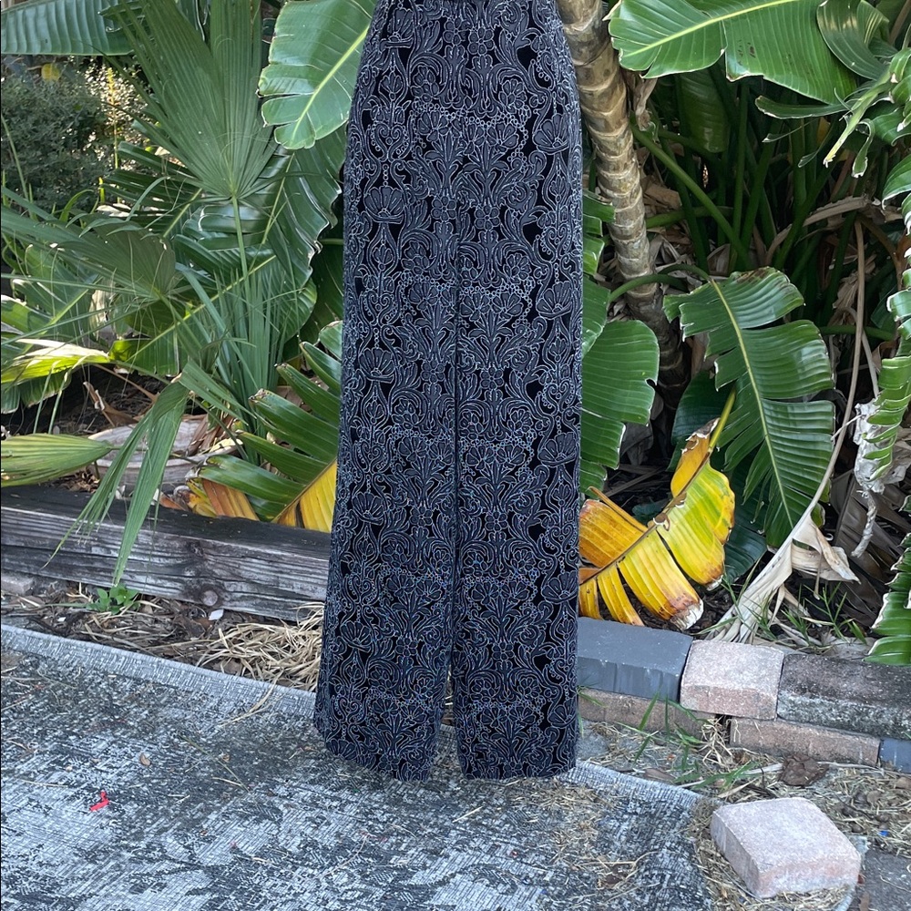 Talbots burnout velvet beaded pants